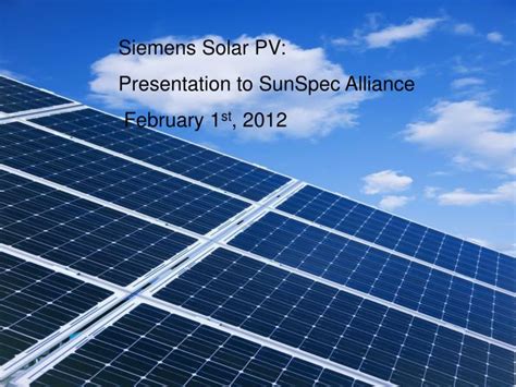 ppt siemens solar pv presentation to sunspec alliance february 1 st 2012 powerpoint