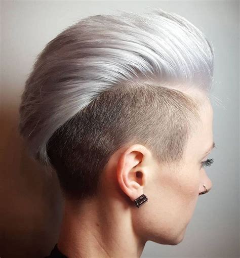 70 most gorgeous mohawk hairstyles of nowadays mohawk hairstyles silver blonde hairstyle