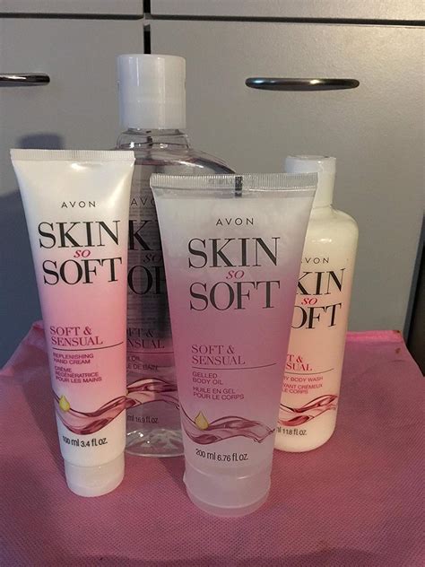 avon skin so soft soft and sensual 4 pc bath and shower products beauty