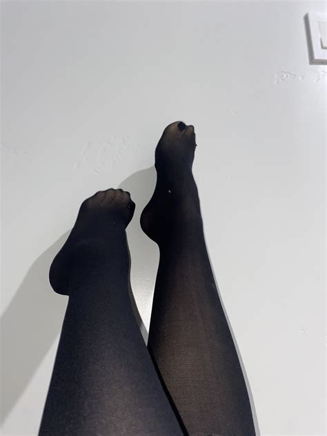 sexy black nylon feet rubbing together fun with feet