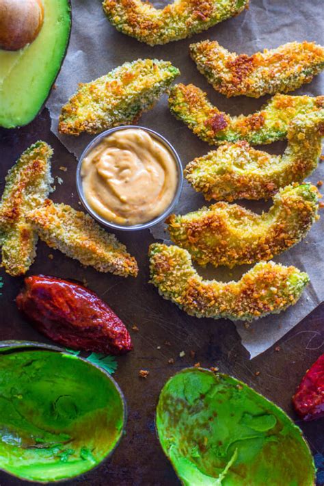 Crispy Baked Avocado Fries And Chipotle Dipping Sauce Gimme Delicious