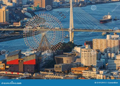 Cityscape Of Osaka Bay Stock Image Image Of Cargo Harbor 51912915