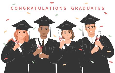 Congratulations Graduates Group Of Happy Students Graduates University