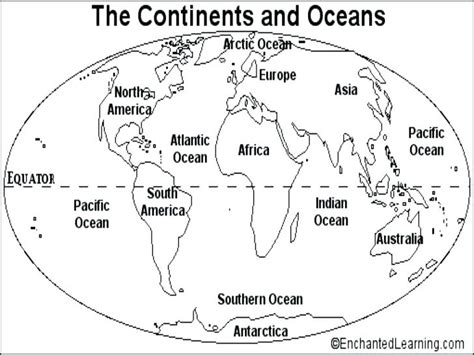 7 Continents Coloring Page At Free Printable
