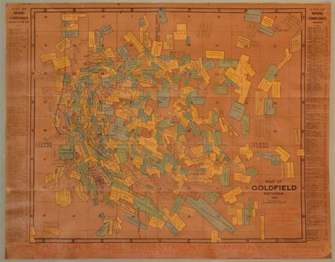 Map Of Goldfield Nevada 1907 Clason Map Co