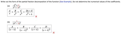 Write Out The Form Of The Partial Fraction Decomposition Printable Form Templates And Letter