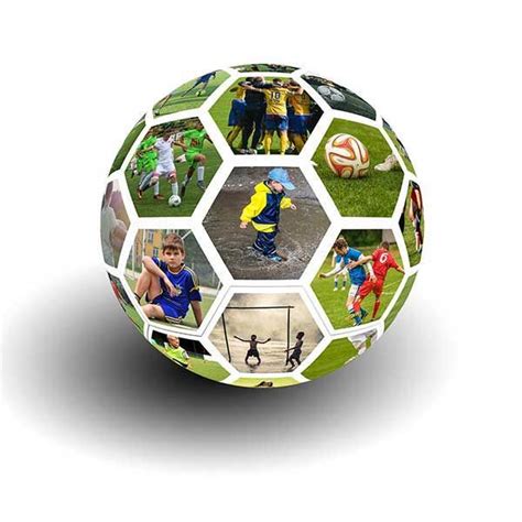 Soccer Photo Ball Collage In Photoshop Free Template Soccer
