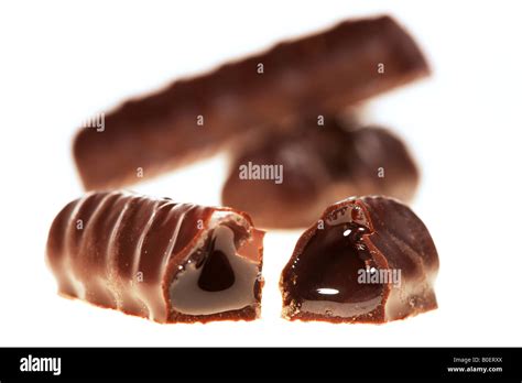 Sweets Chocolate Sticks Filled With Sweet Syrup Stock Photo Alamy