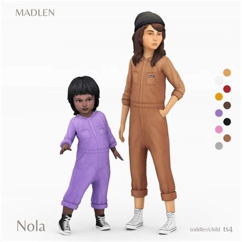 Nola Outfit Madlen On Patreon In 2022 Sims 4 Toddler Clothes Kids