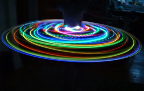 These hoops have microcontrollers to show the patterns. LED Hula Hoops: You Know, for Kids. - Technabob