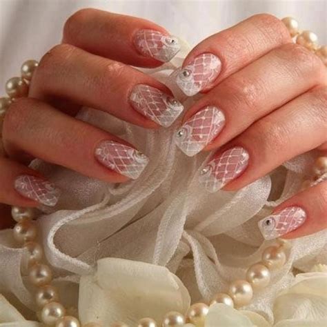 Wedding Nail Designs Lace Nails 2065195 Weddbook