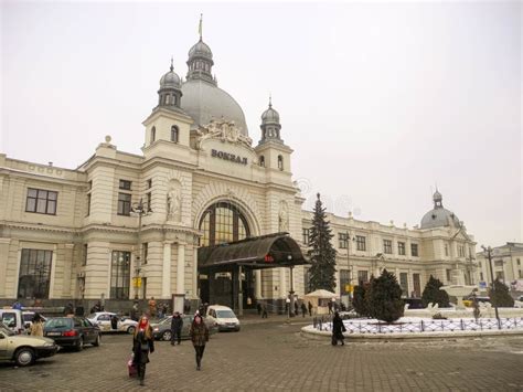 Central Railway Station Lviv Editorial Photography Image Of