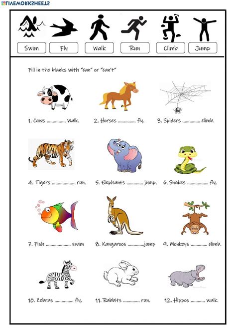 Animals Ficha Ingles Para Preescolar Material Escolar En Ingles