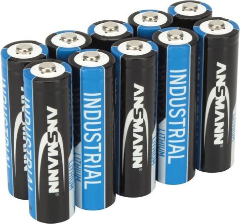 Ans 1502 0005 Ansmann Industrial Lithium Batteries 10 Pack Aa At