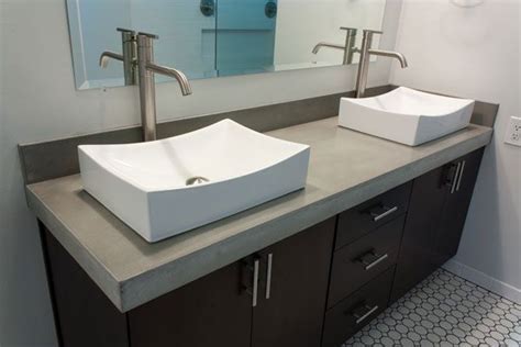 Bathroom Vanity Concrete Countertop Countertops Ideas