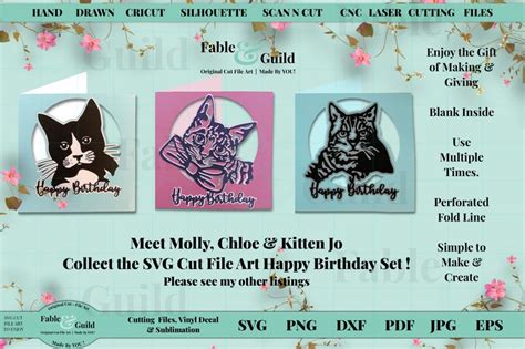 Cat SVG Files for Cricut 3d Multi Layered Cricut Cat Birthday - Etsy