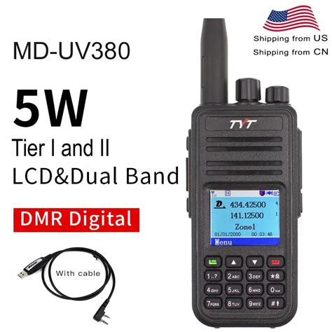 Tyt Md Uv380 Dual Band 136 174mhz And 400 480mhz Walkie Talkie Dmr Digitale Twee Manier Radio Md