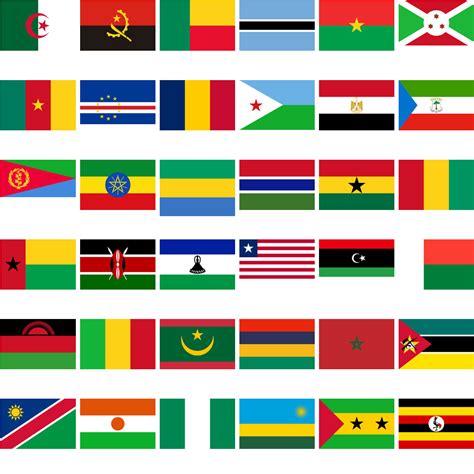 Printable African Flags