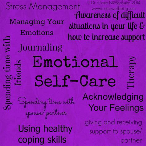 Self Care Moms Well Being Emotions Self Care Coping Skills