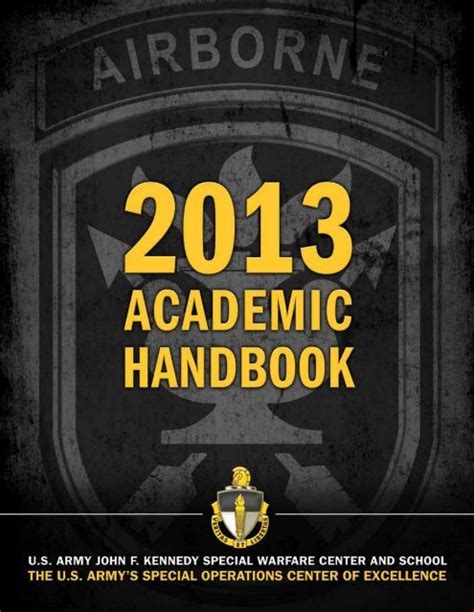 Swcs Academic Handbook Us Army Special Operations