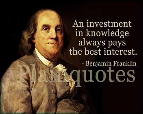 Benjamin Franklin Quote Plainquotes