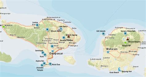 Map Of Lombok And Gili Islands The World Map