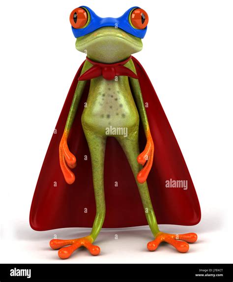 Animal Green Illustration Frog Hero Superhero Red Environment