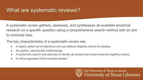 What Are Systematic Reviews Youtube