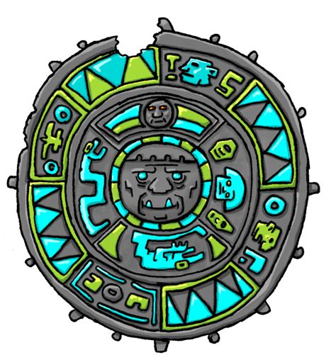 Aztec Calendar Ing Aztec Calendar Stone Calendario Azteca Para Colorear