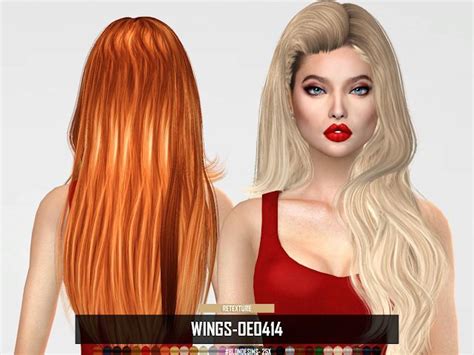 Wings Sims OE0414 Hair RETEXTURE By RUCHELLSIMS By Redheadsims For The