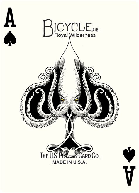 Bicycle Playing Card With An Octopus On Its Face And The Words The Us