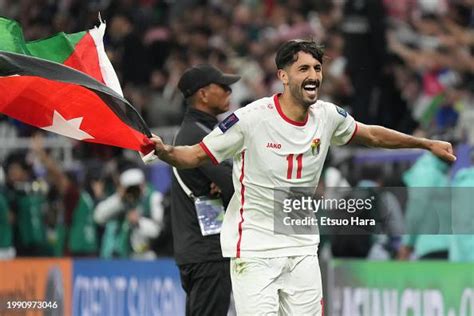 Yazan Al Naimat Of Jordan Celebrates 2 0 Victory After The Afc Asian