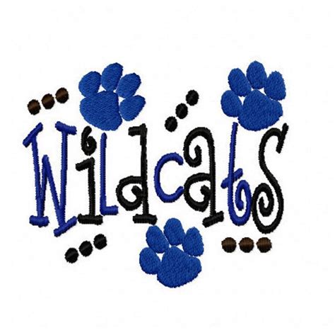 Wildcats Machine Embroidery Design 4x4 7x5 10x6 University Of
