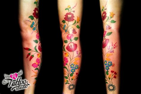 Traditional Hungarian Kalocsai Tattoo Tattoos For Women Flowers Foot