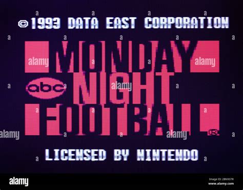 Abc Monday Night Football Snes Super Nintendo Editorial Use Only