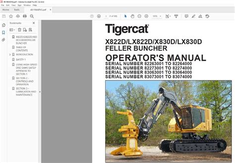 Tigercat X D Lx D X D Lx D Feller Buncher Operators Manual
