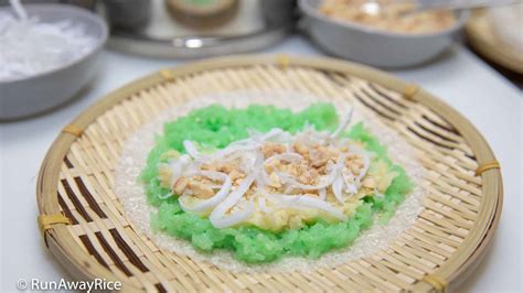 Pandan Sticky Rice With Tapioca Paper Xoi Boc Banh Trang Instant