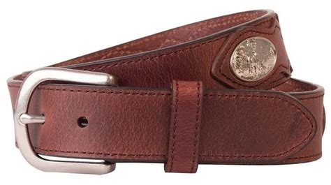 Leather Belt With Deer Ornament 40 Bbe101002 0004
