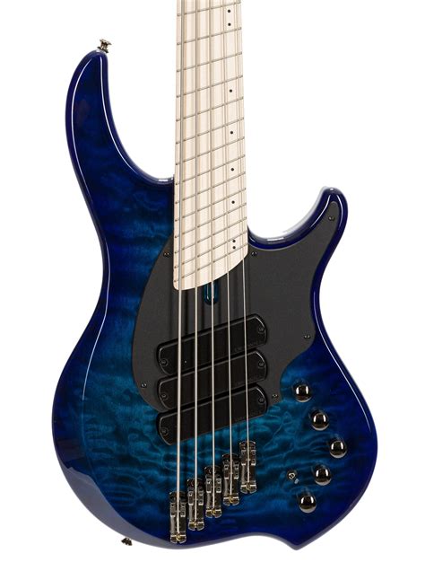 Dingwall Combustion 5 String Bass In Indigo Burst With Quilted Maple