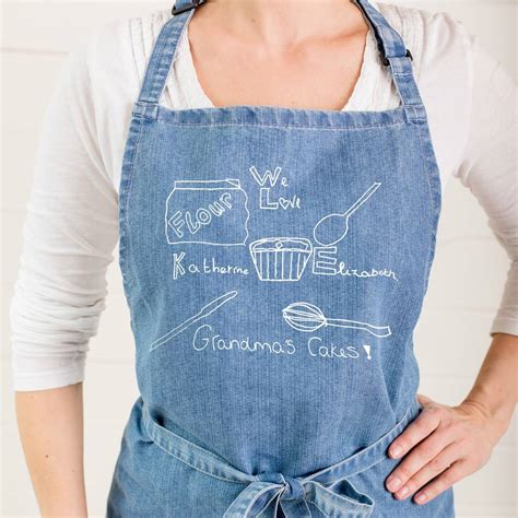 Personalised Apron With Child's Drawing By Lukedrewthis 