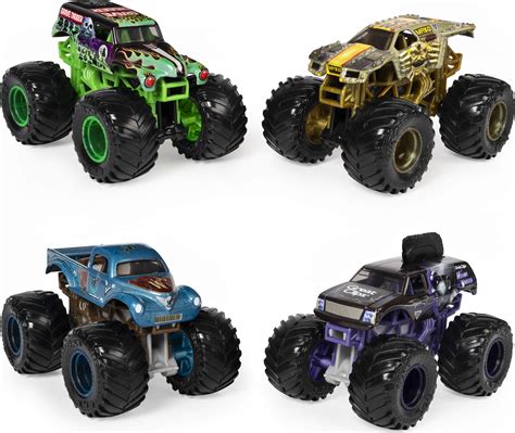 Buy Monster Jam Official Reveal The Steel 4 Pack Of Color Changing Die