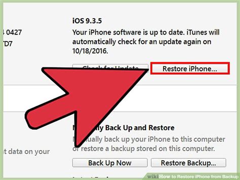 This article specifies ways to restore iphone from itunes backup or icloud backup when you lost files after factory reset, ios update, or lost files on iphone. How to Restore iPhone from Backup (with Pictures) - wikiHow