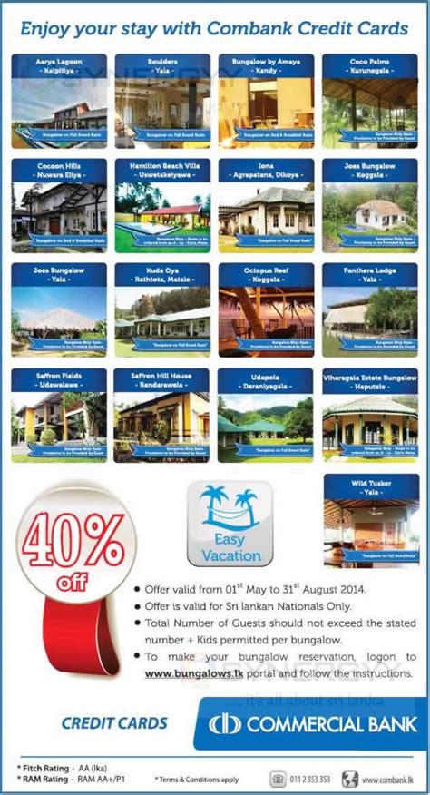 40 Off For Commercial Bank Credit Cards At Bungalowslk Synergyy