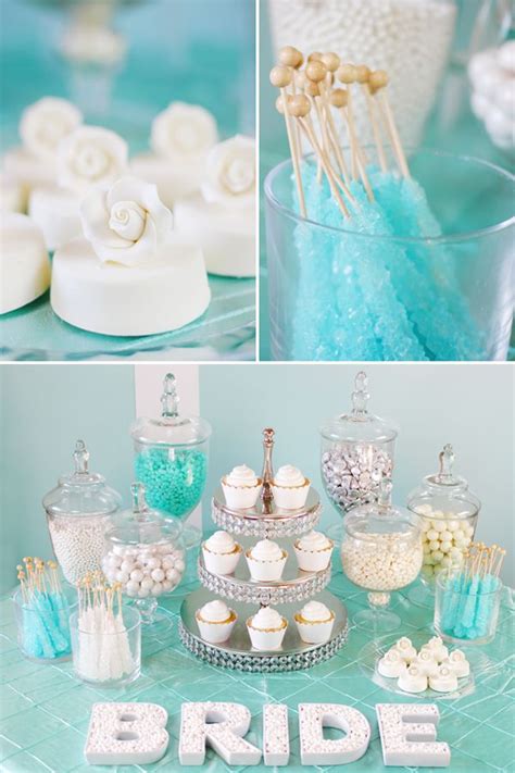 White bow with aqua blue bridal shower photo prop frame, bride and co. Trend Alert: Personalized Backdrops // Hostess with the ...