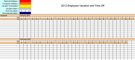 Employee Holiday Schedule Template Printable Schedule Template