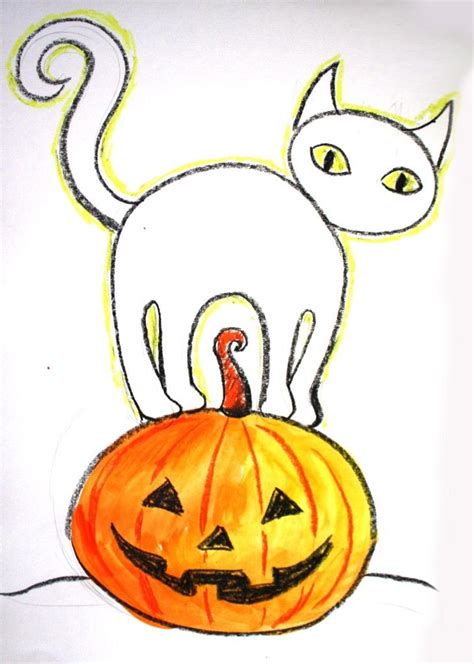 How To Draw A Halloween Black Cat Step By Step Anns Blog