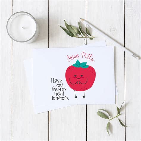 Personalised I Love You From My Head To My Toes Card By Andrea Fays