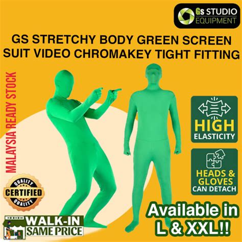 Gs Stretchy Body Green Screen Suit Video Chromakey Background Tight