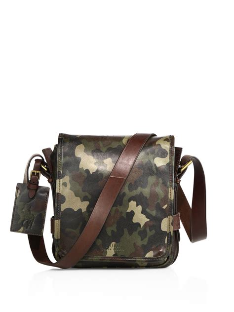 1,190 items on sale from £39. Polo ralph lauren Compact Leather Messenger Bag in Green ...
