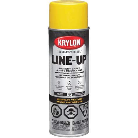 Krylon 510g Highway Yellow Solvent Striping Paint Home Hardware